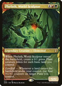 MTG Phylath, World Sculptor Showcase ** Zendikar Rising ** English (NM) - Image 1