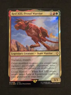 Red XIII, Proud Warrior (Surge Foil) Commander: Final Fantasy Foil - Image 1