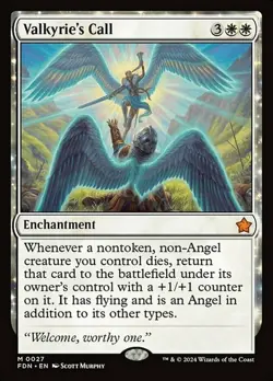 MTG Valkyrie's Call - Foil, Foundations, Lightly Played, English - Image 1