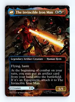 Tony Stark (Borderless) (Foil) 0350 (M) MTG Marvel Super Heroes MSH - Image 2
