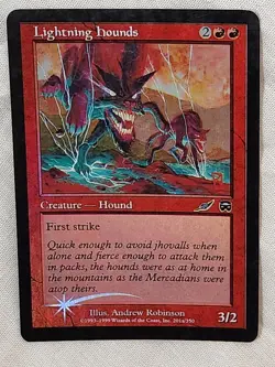 NM TopDeck Magazine Promo Lightning Hounds Foil Mtg Magic the Gathering - Image 1