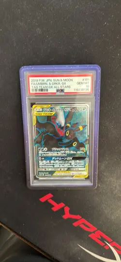 The Pokemon Company Umbreon & Darkrai GX Sm12a JP 181/173 Holo TAG TEAM PSA 10 - Image 1