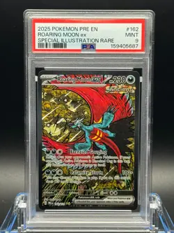 PSA 9 MINT ✨ - 2025 Pokemon - Roaring Moon ex 162/131 Prismatic Evolutions SIR - Image 1