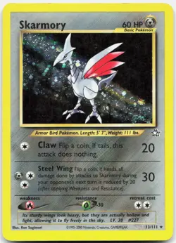 Pokemon TCG Skarmory Neo Genesis Holo Rare 013/111 Unlimited Holo - Image 1