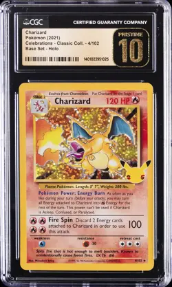 2021 POKEMON #4/102 CHARIZARD CGC 10 PRISTINE - Image 1