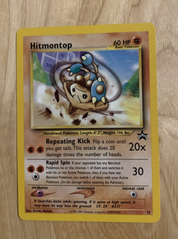 Hitmontop Pokemon WOTC Black Star Promo # 37 HP 60 NM - Image 1