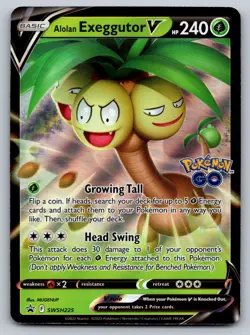 Pokemon Alolan Exeggutor V Promo SWSH: Sword & Shield Promo Cards SWSH225 NM - Image 1