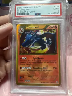 2013 POKEMON BLACK & WHITE PLASMA STORM #136 CHARIZARD PSA 9 - Image 5