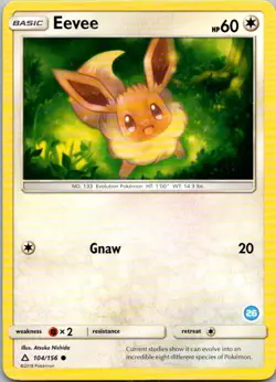 2018 SM Trainer Kit: Alolan Sandslash & Alolan Ninetales Eevee (26) Common - Image 1