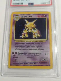 Alakazam Holofoil PSA 8 NM/MT 1999 Pokemon Game #1/102 - Image 3