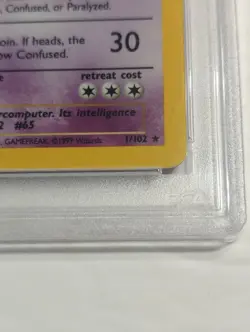 Alakazam Holofoil PSA 8 NM/MT 1999 Pokemon Game #1/102 - Image 5