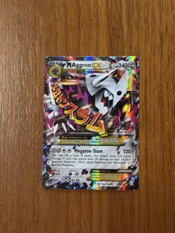 Pokemon TCG M Aggron EX Primal Clash Ultra Rare Holofoil Card 94/160 - Image 1