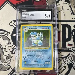 CGC 5.5 Blastoise Base Set Holo 2/102 1999 Wizards of the Coast - Image 1