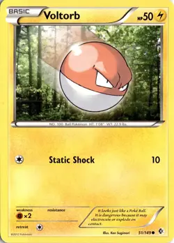 Voltorb 51/149 Boundaries Crossed Pokemon Card TCG - Image 1