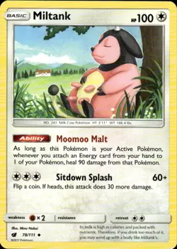 Miltank 78/111 Uncommon Crimson Invasion Pokemon Near Mint - Image 1