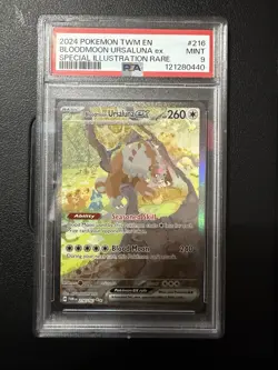 2024 Pokemon Twilight Masquerade Bloodmoon Ursaluna ex #216/167 PSA 9 - Image 1