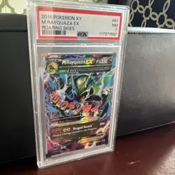 Pokemon M Rayquaza EX 61/108 Roaring Skies Holo Ultra Rare English PSA 7 230 - Image 3