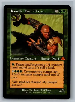 Magic MTG Dominaria Remastered Kamahl, Fist of Krosa (Retro Frame) #344 TCG CCG - Image 1