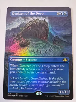 MTG - Denizen of the Deep FOIL Borderless - Dominaria Remastered - Image 1