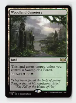 Woodland Cemetery Commander: Tarkir: Dragonstorm Magic The Gathering MTG Card - Image 1