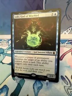 Wizards of the Coast MTG MSH Loki, God of Mischief Foil Rare 0065 EN - Image 3