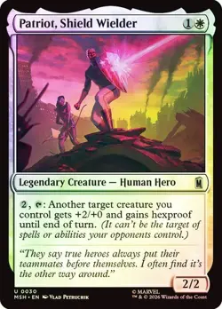 NM Foil Patriot, Shield Wielder, MTG, Super Heroes, Magic the Gathering, 30 - Image 1