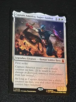 MTG Marvel Super Heroes Captain America, Super-Soldier Foil 0009 Mythic - Image 2