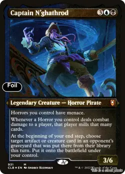 MTG Captain N'ghathrod (Display Commander) - Thick Stock [CLB - 931] LP Foil - Image 1