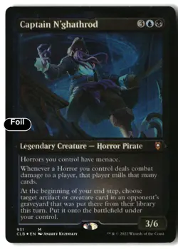 MTG Captain N'ghathrod (Display Commander) - Thick Stock [CLB - 931] LP Foil - Image 2