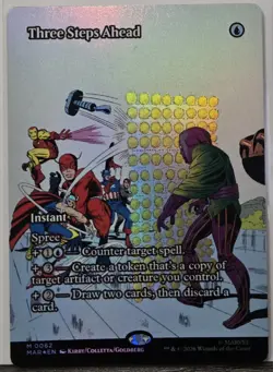 Magic: The Gathering Three Steps Ahead (Borderless) 62 Marvel Super Heroes Foil - Image 1