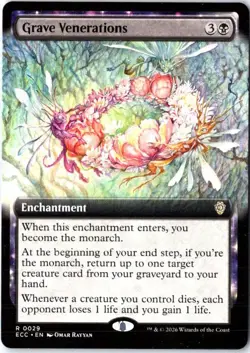 Grave Venerations (Extended Art) Commander Lorwyn Eclipsed Magic:The GatheringNM - Image 1