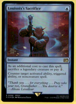 LOUISOIX'S SACRIFICE FOIL PRERELEASE STAMPED PROMO FINAL FANTASY FIN MTG 59 - Image 1