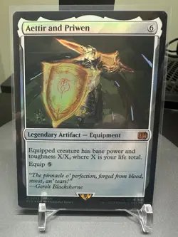 Magic The Gathering Pre release Promo Card Aettir And Priwen (Stamped Foil) - Image 1