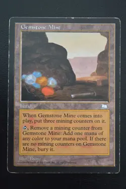 Magic The Gathering MTG GEMSTONE MINE Weatherlight HP Heavily Played - Image 1