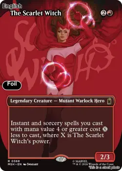 (Preorder) The Scarlet Witch (Borderless) EN [MSH - 368] - NM [Foil] TCG MTG - Image 1