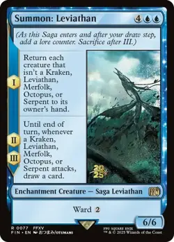 Light Play x 1 Summon: Leviathan - Foil - Prerelease Promo Final Fantasy Variant - Image 1