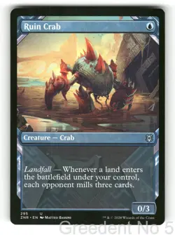 Ruin Crab (Showcase) 295 Uncommon Zendikar Rising Magic: The Gathering Near Mint - Image 1