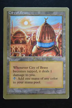 Magic The Gathering MTG CITY OF BRASS WCD 1998: Brian Selden MP Played - Image 1