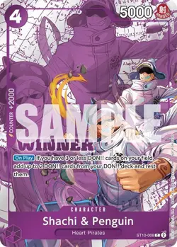Shachi & Penguin Winner Pack 2025 Vol. 4 C One Piece Promotion Cards ST10 008 NM - Image 1