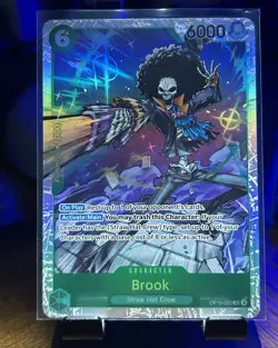 Bandai One Piece Card Game Brook OP15-032 SR Alternate Art Foil OP-15 NM - Image 1