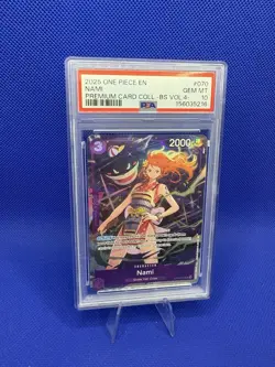 2025 ONE PIECE #070 PCC PREMIUM BEST SELECTION VOL 4 GENGAR NAMI PSA 10 GEM MINT - Image 1