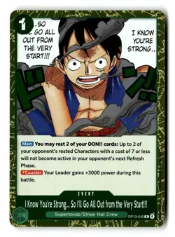 I Know You're Strong So I'll Go All Out from the Very Start OP13-040 NM - Image 1