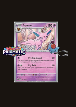 Prismatic Evolutions Pokemon Cards! Holo/Reverse Holo, Double Rare, ACE SPEC - Image 1