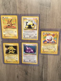 Pokemon TCG 5 Card Rare Lot - Raichu + Snorlax + Electabuzz + Ditto + Electrode - Image 1