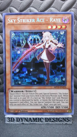 | Yugioh Sky Striker Ace - Raye MP19-EN259 1st Prismatic Secret Rare NM 🔥 | - Image 1