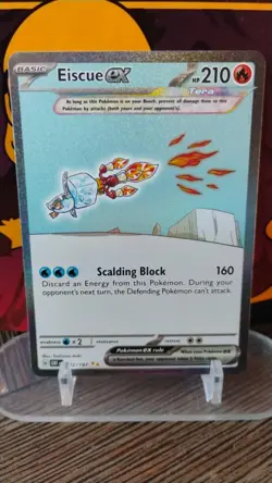 EISCUE EX Obsidian Flames POKEMON Full-Art Holo 2023 Trading Card 222/197 - Image 1