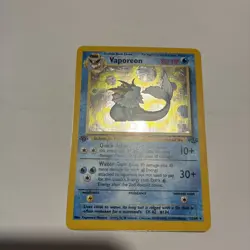 Vaporeon 1st Edition Holo Rare Jungle 12/64 Pokemon Card , great condition, 1999 - Image 1