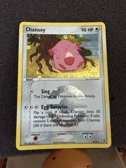 Chansey 19/112 EX FireRed LeafGreen FRLG 2004 Reverse Holo Rare Pokemon Card - Image 2