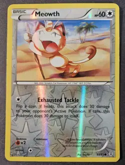 Meowth - 53/83 - Common Reverse Holo - Generations - Pokemon Card Moderate Play - Image 1