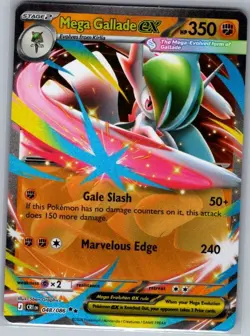Mega Gallade ex 048/086 ME04: Chaos Rising - Pokemon Card - NM - Image 1